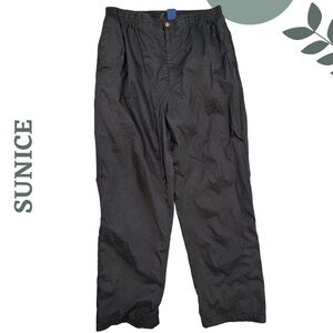 Men’s Sunice XL Black Outdoor Rain Pants with Zippers Waterproof Black